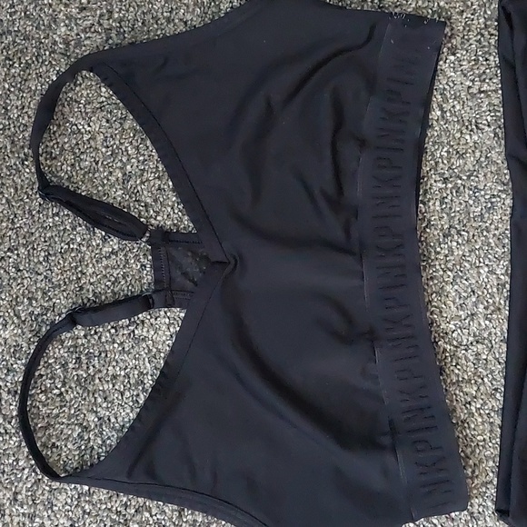 Victoria's Secret Pink Activewear Bundle Black- White LARGE - Picture 3 of 11
